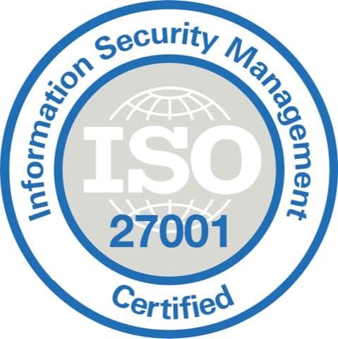ISO 27001 Information Security Management — Certified badge